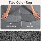 2x3 Dark Grey Solid Area Rug Washable Non-Slip Soft - Image 9