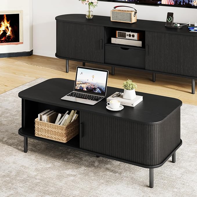 ONBRILL 47.2 Inch Mid Century Modern Coffee Table - Image 5