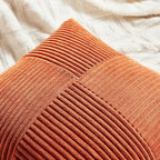 Fancy Homi Set of 2 Burnt Orange Decorative Throw Pillow Covers 28x28 Inch - Image 3