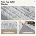 Soalmost Runner Rug 2x6 Washable Kitchen Hallway Runners Non-Slip Grey | Soft - Image 6