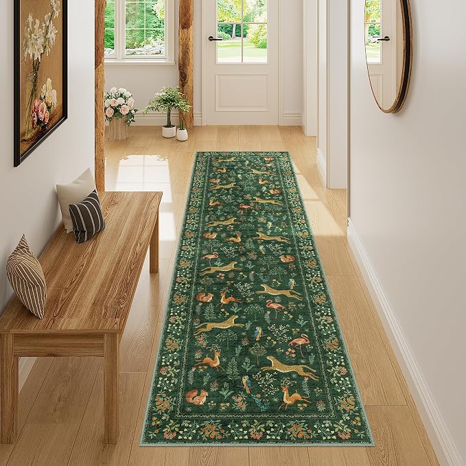 DUKINO 2x7 Runner Rug for Hallway, Washable Kitchen Rugs Non Slip, Stain - Image 5
