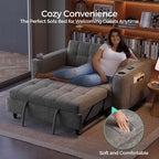 LINSY 54" Pull Out Couch with Charging Station, Small Sleeper Sofa Bed with Cup - Image 7