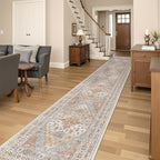 Washable Runner Rug 2.5x16, Non-Slip Long Kitchen Rugs, Soft Hallway Runner by Restydon