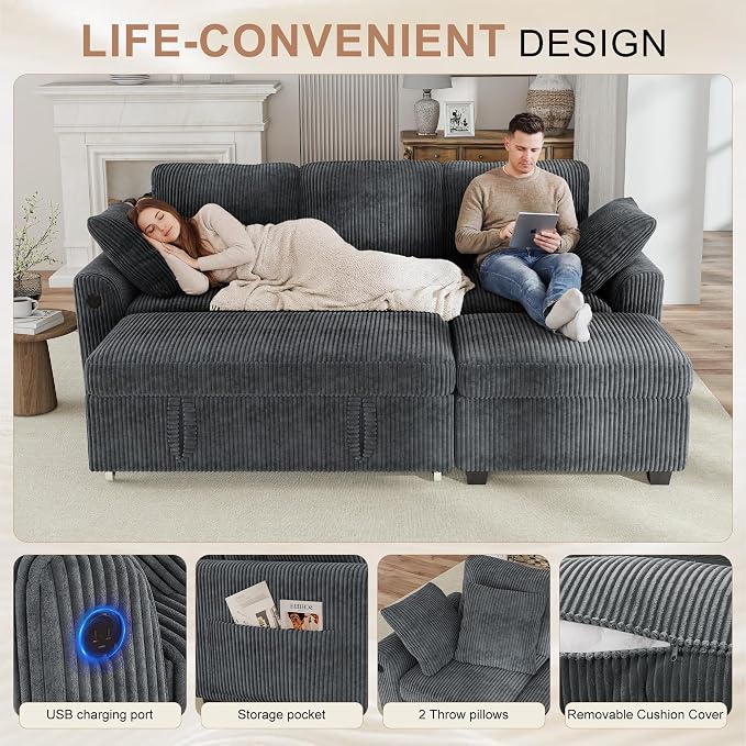 Hanherry 81" Sectional Couch - Image 3