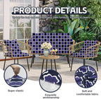 8Pcs Patio Cushion Covers, Outdoor Stretch Cushion Covers, Washable | Stretch - Image 3