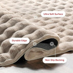nuLOOM Jeni Beige Checkered Washable Area Rug - Image 5
