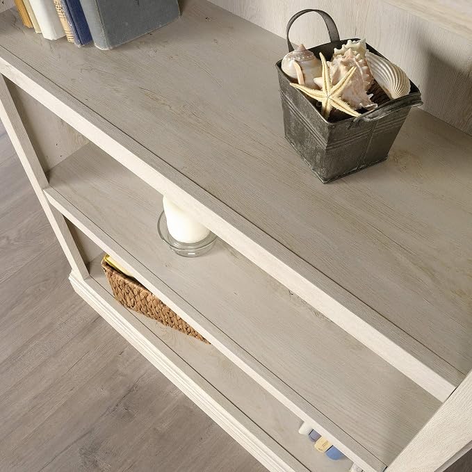 Sauder Miscellaneous Storage 3-Shelf Bookcase/ book shelf, Chalked Chestnut - Image 5