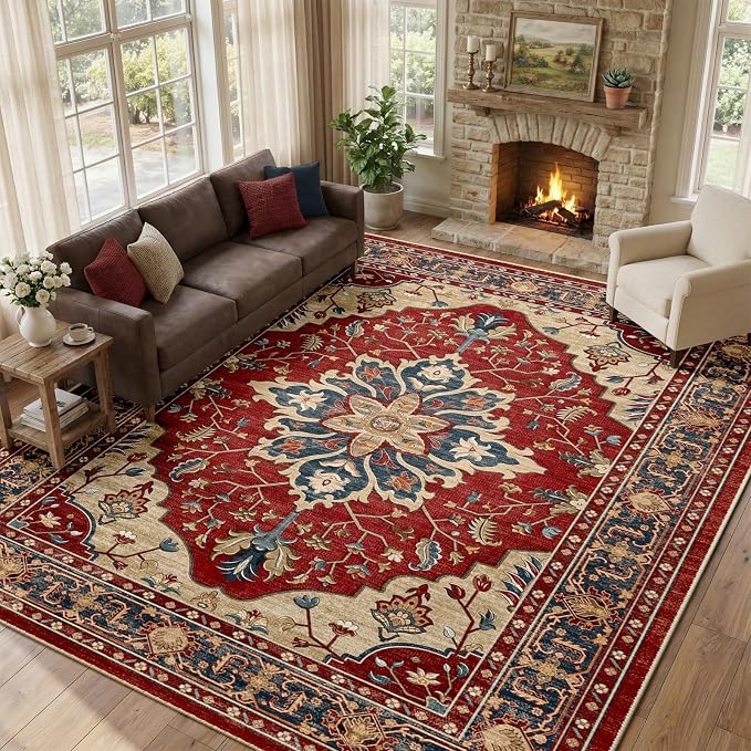 RELEANY Washable Area Rug, Large 10'x14', Water Repellent, Pet Friendly - Image 2