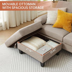 5 Seat Sectional Sofa Set for Living Room Set - Image 6