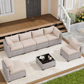 LOUVIXA 7 Piece Outdoor Patio Furniture Set, Outdoor Sectional Sofa, Wicker by LOUVIXA