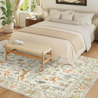 DUKINO 6x9 Area Rug, Washable Animal Living Room Rug Non Slip, Low Pile - Image 4