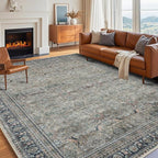 Green Retro 8x10 Washable Area Rugs - Image 8