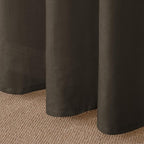YoungsTex Brown Linen Semi Sheer Curtains 80 Inches Long - Image 7