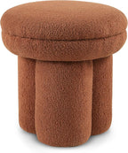 Furniture of America Rami Modern 17-inch Mushroom-Shape Upholstered Ottoman - Image 5