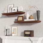 Fun Memories Floating Shelves 32 Inch Long, 9.3 Inch Deep Classic Crown Molding - Image 2