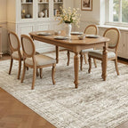 Soalmost 6x9 Area Rug for Living Room Washable Rugs Non-Slip Brown | Low-Pile - Image 4