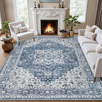 5x7 Area Rugs Living Room: Washable Vintage Rug by EXPEDIX