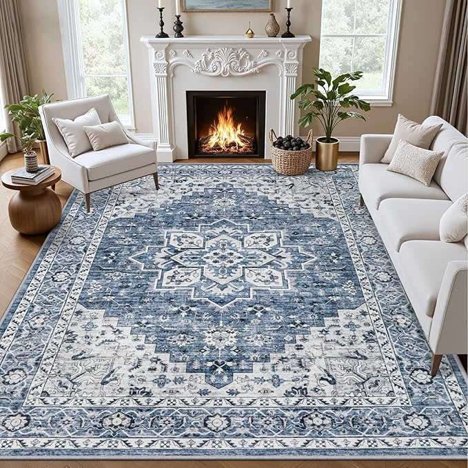 10x14 Area Rugs Living Room: Washable Vintage Rug by EXPEDIX
