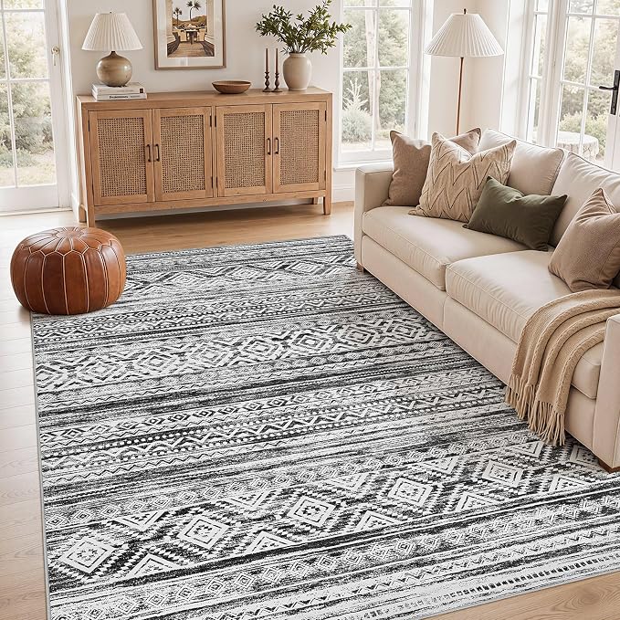 cotiled Boho 5x7 Area Rugs for Living Room: Soft Moroccan Washable Rug | Solve by COTILED