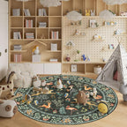 DUKINO 6ft Round Rug for Bedroom, Washable Soft Non Slip Circle Rug, Stain - Image 6