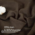 Brown Linen Curtains 48 Inch Length - Image 3