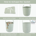 XUANGUO Cotton Rope Laundry Basket Hamper - Image 7