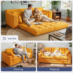 Homkdom 3 Seater Convertible Folding Sofa Bed, Pull Out Sleeper Sofa - Image 4