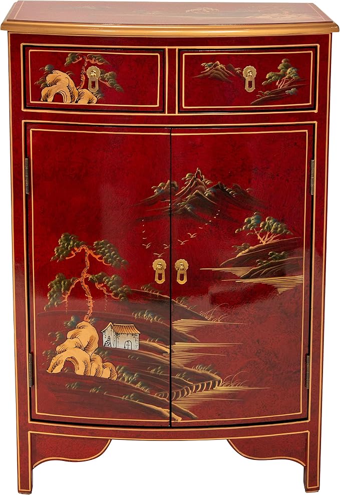 Red Lantern Artisan Crafted Lacquer Storage Cabinet - Image 4