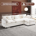 Ihanherry 111.4" L Shaped Modern Sofa Modular Sectional Cloud Couch - Image 6