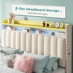 EnHomee Upholstered Full Bed Frame - Image 4
