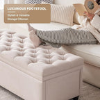 Mangodan 50" Storage Ottoman Bench, Tufted Ottoman - Image 5
