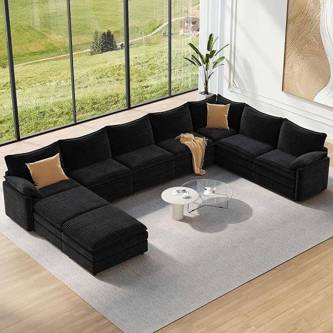 Vesgantti Large Modular Sectional Sofa, Big Comfy Cloud Couch by Vesgantti