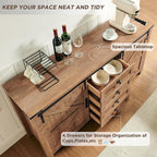 T4TREAM Farmhouse Sideboard Buffet Cabinet - Image 3