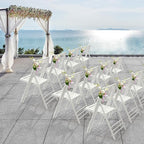VINGLI Bamboo Folding Chair, Foldable Dining Wood Chairs Comfortable Seat - Image 8
