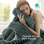 Bedsure Soft Twin XL Blanket for Bed Dorm Mallard Green 66"x90" | Birthday - Image 4