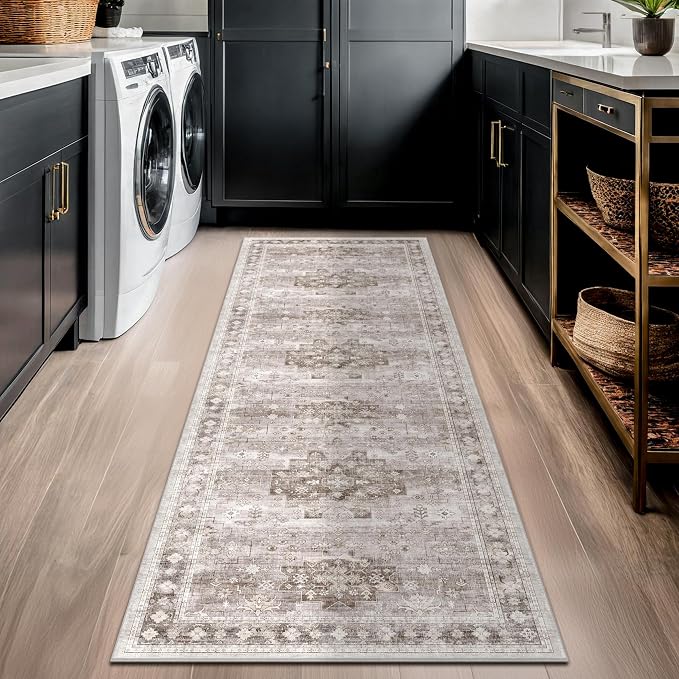 Boho Long Bathroom Runner Rug 24 x 72 Washable Non Slip - Image 9