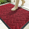 OLANLY Front Door Mat Outside 35x23, All-Season Absorbent Rubber Doormat | Wine by OLANLY
