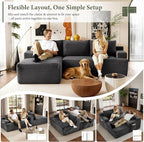 96" Sectional Couches for Living Room Cloud Couch Sofa - Image 8