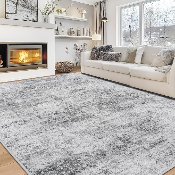 Aelenmu 10x14 Area Rugs for Living Room Dining Room Washable Grey | Soft Modern by Aelenmu