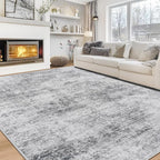 Aelenmu 10x14 Area Rugs for Living Room Dining Room Washable Grey | Soft Modern by Aelenmu