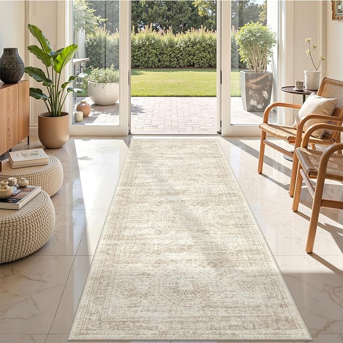 2'6 x 8' Runner Rug Non Slip, Washable Kitchen Rugs, Nursery Room, Soft Runner - Image 5