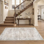 3x5 Rug for Entryway, Washable Area Rug, Taupe | Small Rug for Kitchen - Image 5