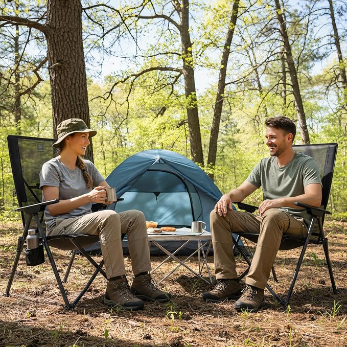 EVER ADVANCED Teslin Reclining Camping Chairs - Image 6