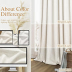 Extra Wide 100% Blackout Linen Curtains - Image 7