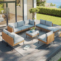 Aoxun 10 Piece Patio Furniture Set, 10 Seats Outdoor Sectional Sofas by Aoxun