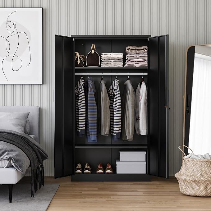 Letaya Metal Wardrobe Cabinets - Image 2