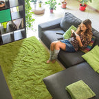 9x12 Extra Large Green Fluffy Area Rug Non-Slip - Image 2