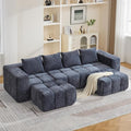 119" Boneless U-Shaped Sofa Couch by CACFTII