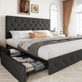 Allewie Upholstered King Size Platform Bed Frame by Allewie