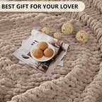 L'AGRATY Chunky Knit Throw Blanket - Image 6